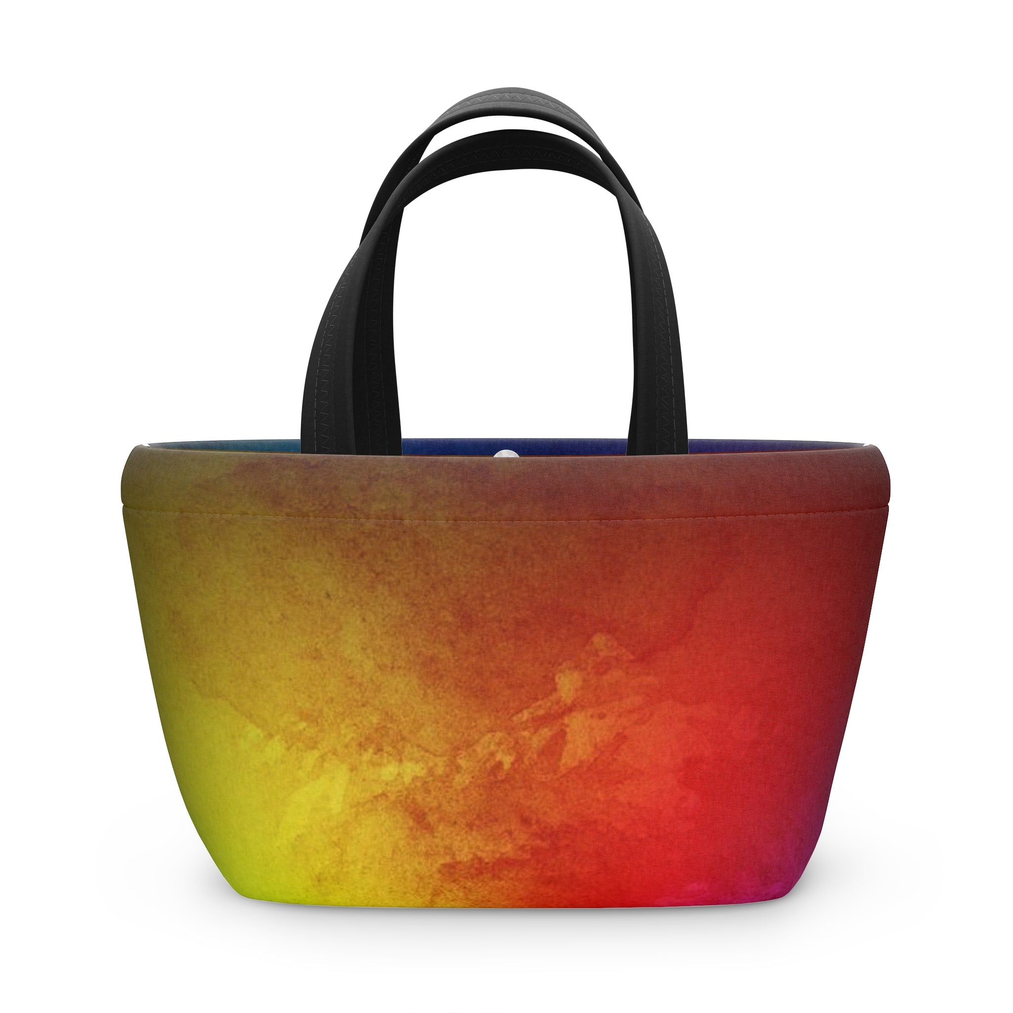 Colorful Gradient Lunch Bag — Rainbow Ombre Insulated Tote