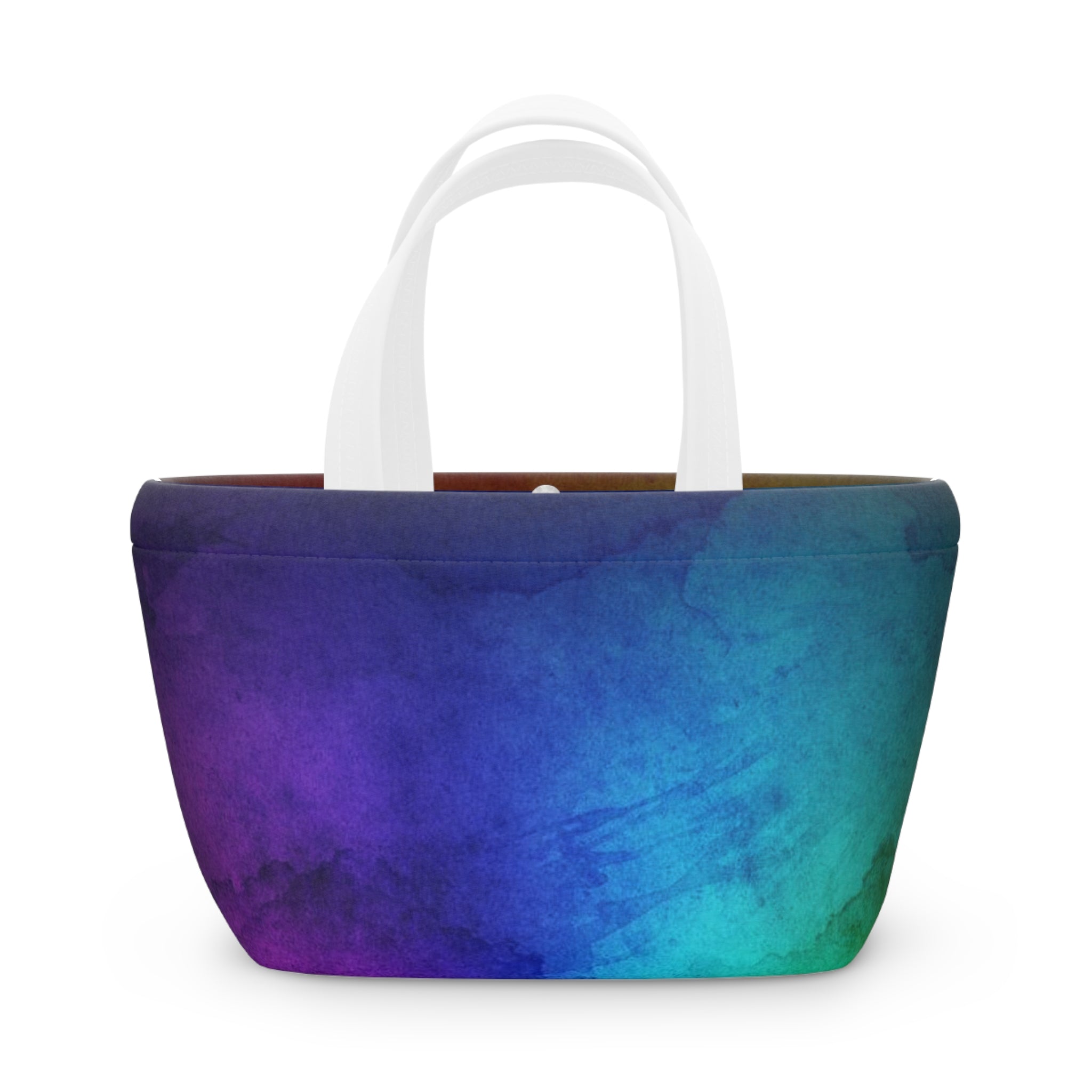 Colorful Gradient Lunch Bag — Rainbow Ombre Insulated Tote