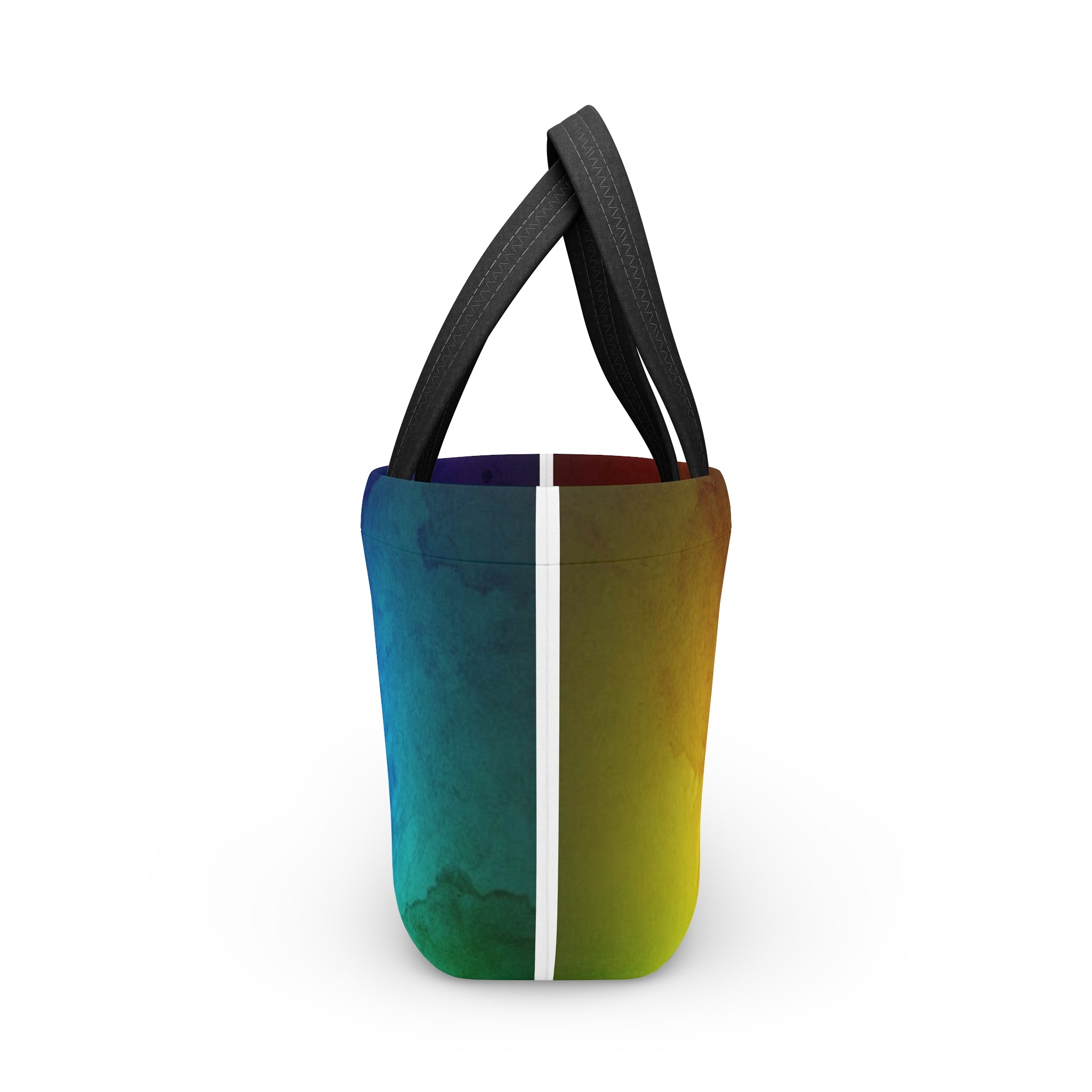 Colorful Gradient Lunch Bag — Rainbow Ombre Insulated Tote
