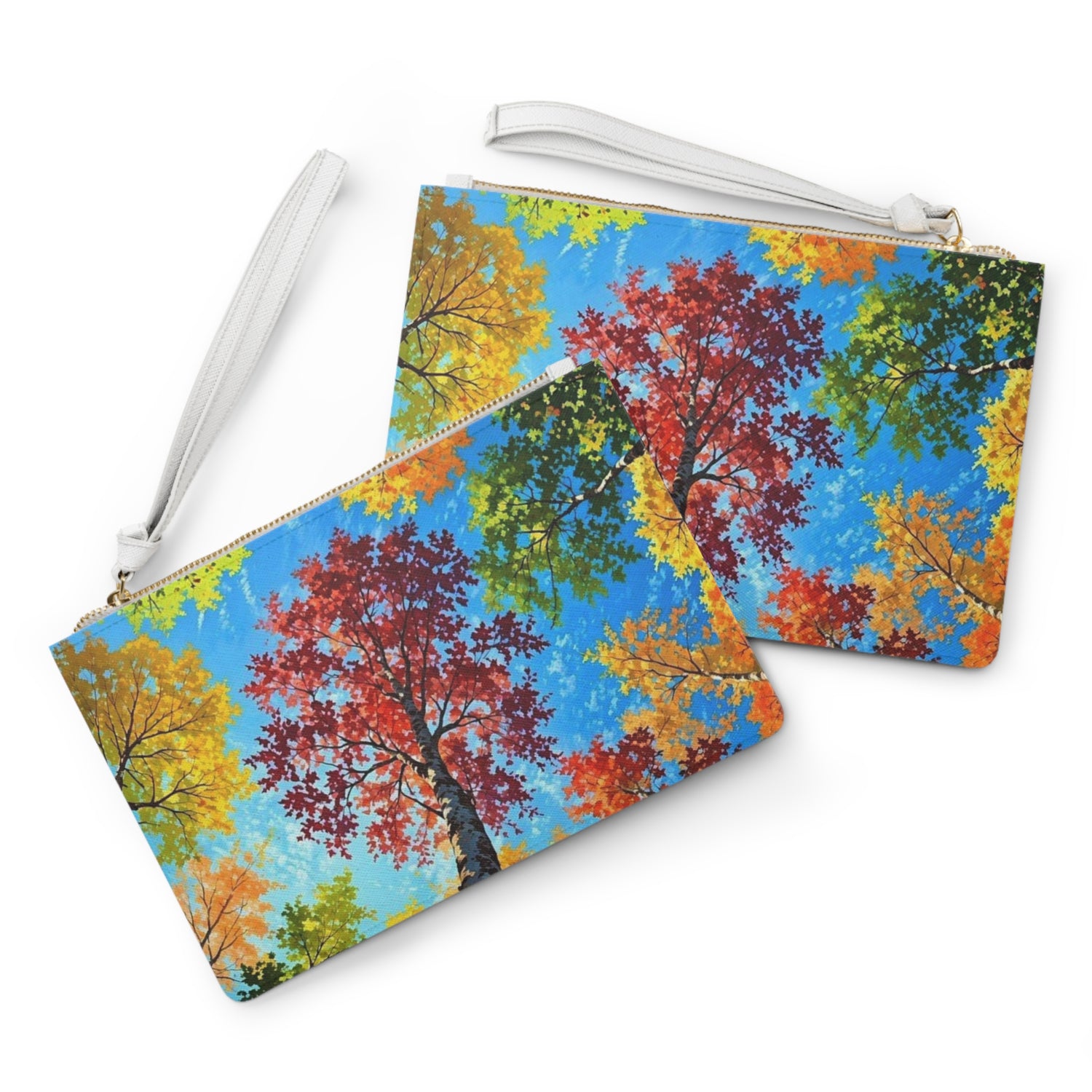 Autumn Canopy Clutch Bag — Colorful Fall Tree Wristlet