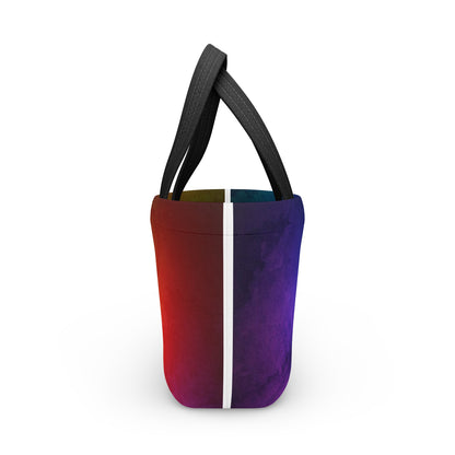 Colorful Gradient Lunch Bag — Rainbow Ombre Insulated Tote